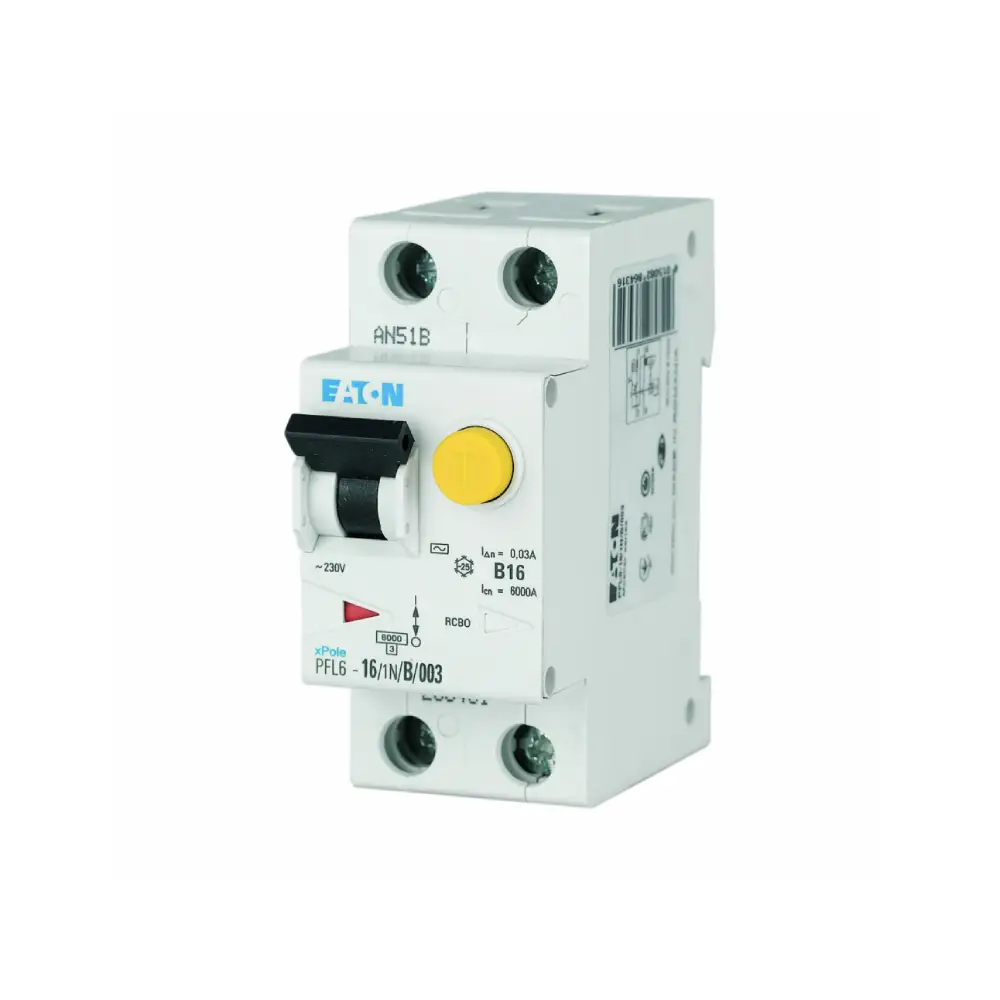 Fidova sklopka Eaton PFL6 16A 1P+N C karakteristika 30mA