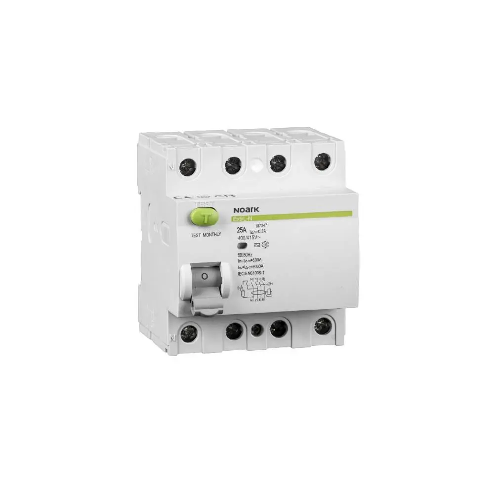 Fidova sklopka Noark EX9L-N 25A 4P 500mA