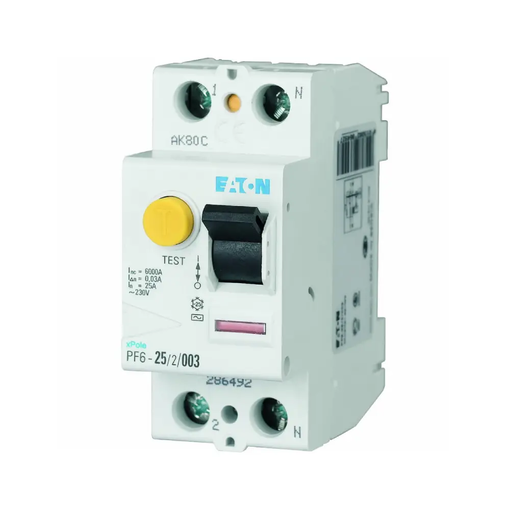 Fidova sklopka Eaton PF6 25A 2P 30mA eDenitech