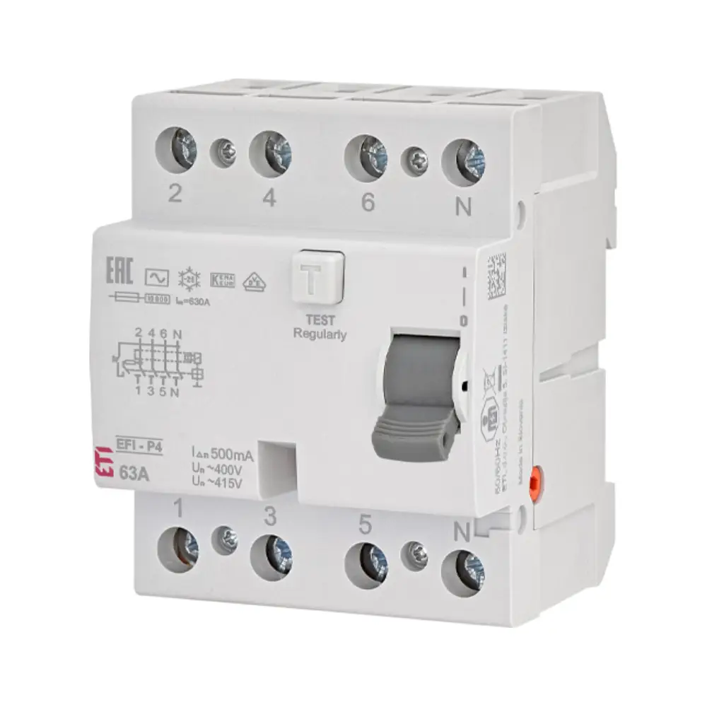 Fidova sklopka eti 63A 500ma 4P