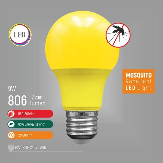 LED sijalica Mitea A60 Anti Insekt 600Nm 9W E27