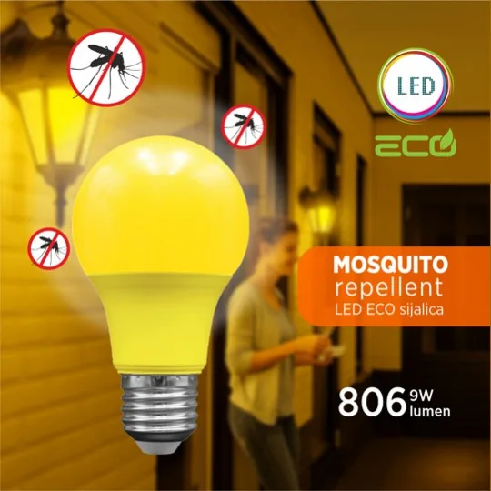 LED sijalica Mitea A60 Anti Insekt 600Nm 9W E27 - Slika 5
