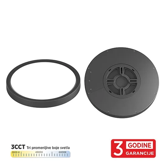 LED plafonjera Mitea M205761 18 W 3CCT IP40 Ø230 mm, crna