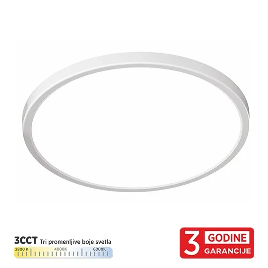 LED plafonjera Mitea M205762 24 W 3CCT IP40 Ø300 mm, bela