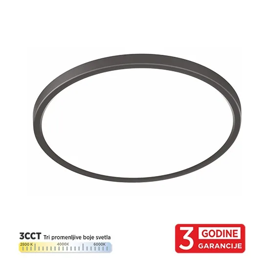 LED plafonjera Mitea M205765 32 W 3CCT IP40 Ø400 mm, crna