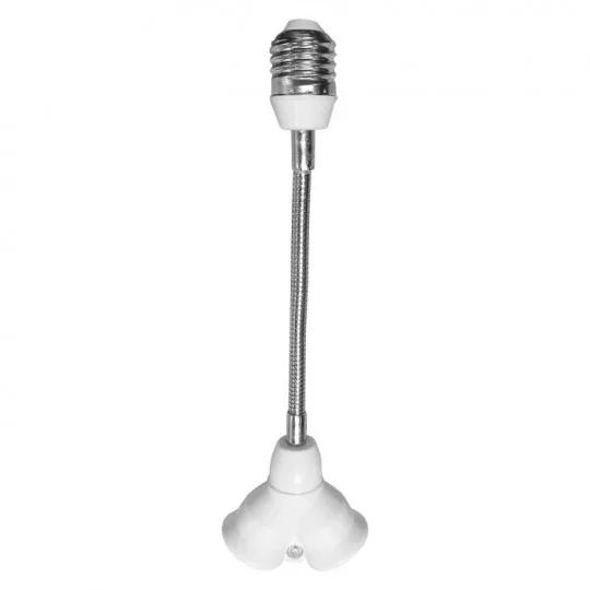 Adapter sijaličnog grla sa vratom VIRONE LH/E27/2XE27-16 2xE27, beli