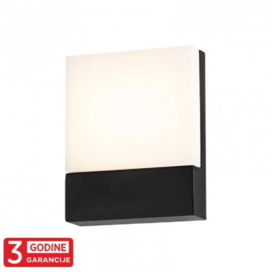 LED spoljna zidna lampa ADVITI FREZJA 9W 4000K crna IP65