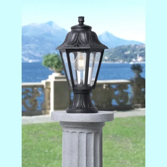 Stubna lampa Fumagalli MIKROLOT/ANNA E27 IP55 crna