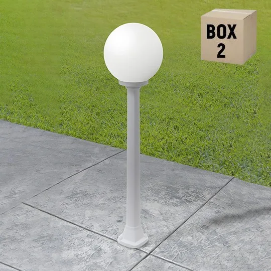 Stubna lampa Fumagalli GIAFFA/G250 CCT E27 IP55 bela