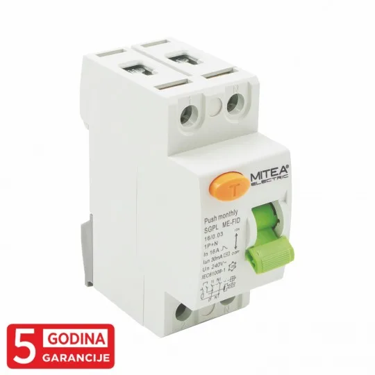 FID sklopka Mitea Electric 16A 1P+N 30mA SGPL