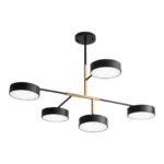 LED luster Mitea M10960-5 25 W 4000 K crno-zlatna