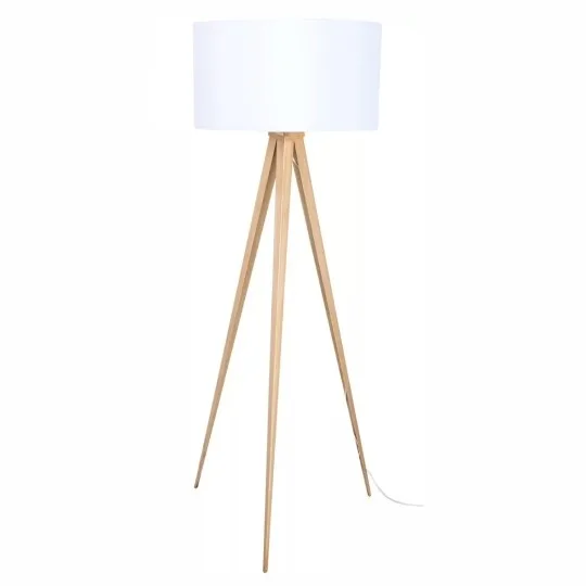 Podna lampa Mitea M39-W, 1×E27, svetlo braon