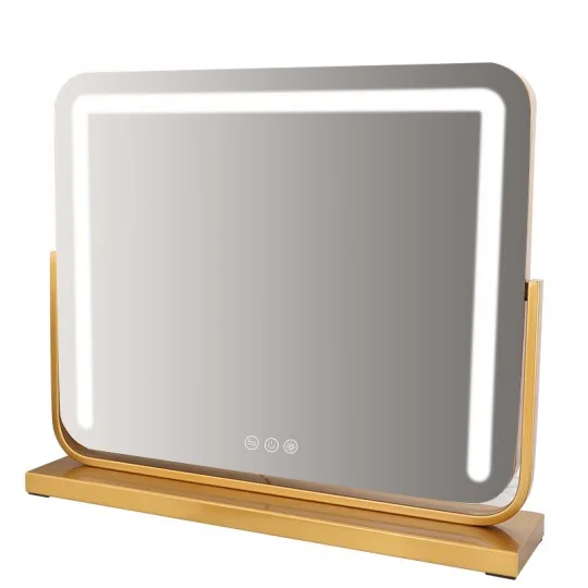 Ogledalo sa pozadinskim LED osvetljenjem Mitea i touch dimerom M209497 12 W CCT 3000-6500K IP20 500x420x120 mm, zlatno