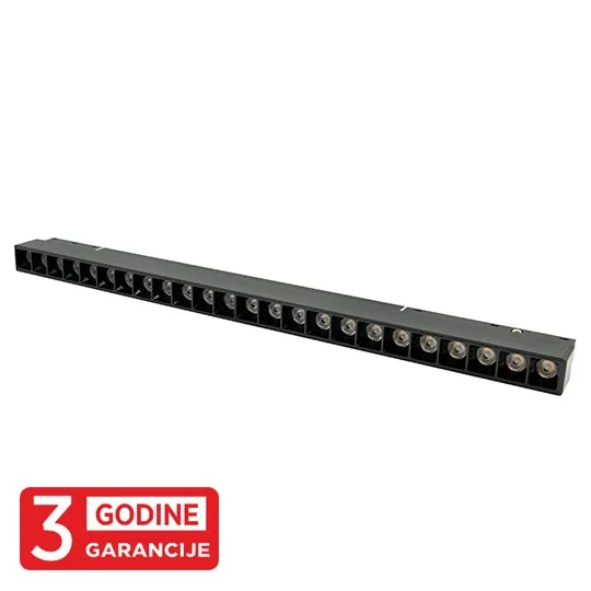 Magnetna linearna LED svetiljka Mitea M204005-440 24 W 3000K 48 V 24°, crna