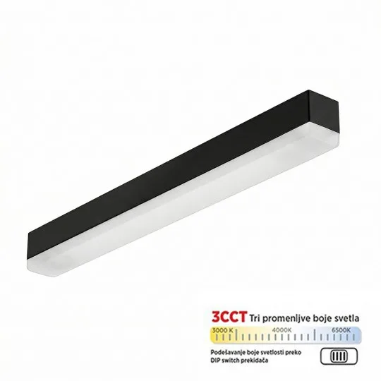 LED linearna svetiljka Mitea M203840-C 30 W CCT 3000/4000/6500 K crna