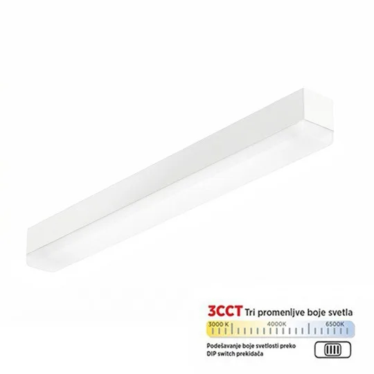 LED linearna svetiljka Mitea M203840-W 30 W CCT 3000/4000/6500 K bela