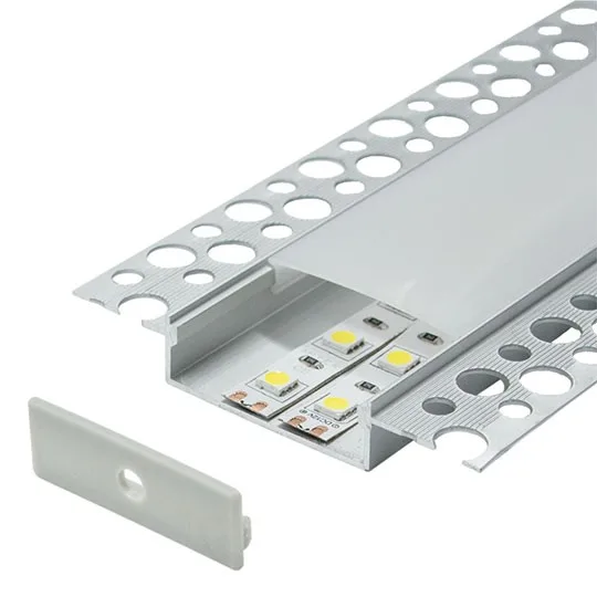 Aluminijumski profil za LED trake Mitea MA4013 2 m sivi sa difuzorom