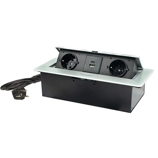 Nameštajska utičnica Mitea ME-PN-1209-USB/S-2 FLIP