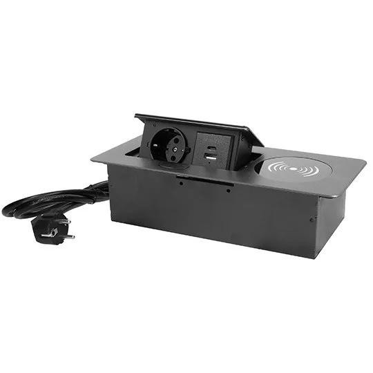 Nameštajska utičnica Mitea ME-PN-1216-USB+Wireless/C-1 FLIP