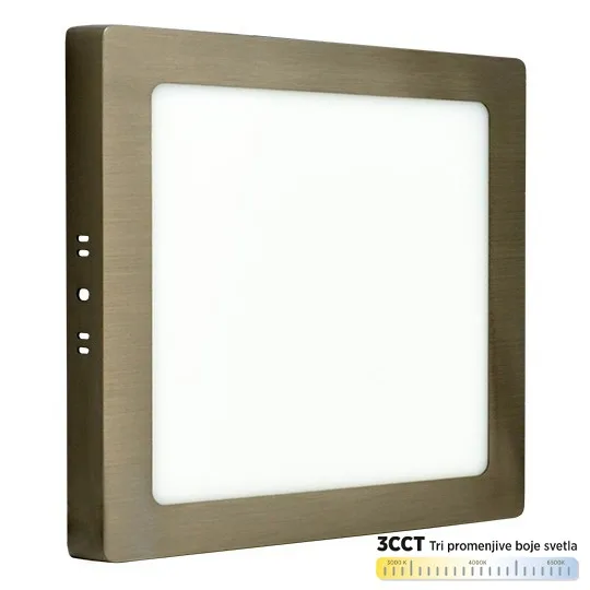 LED panel Mitea M18NK-SN-CCT 18W 3000~6500K saten nikl nadgradni kvadratni
