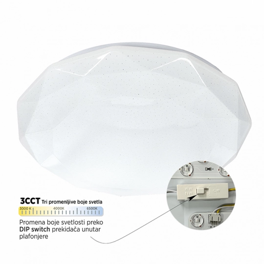 LED plafonjera Mitea M205402-CCT 24W dijamant