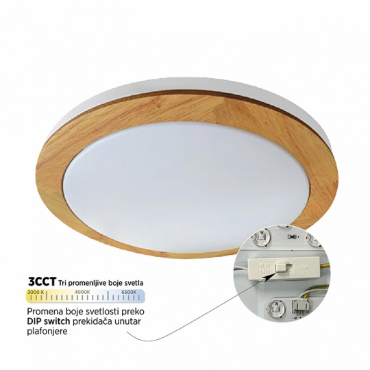 LED plafonjera Mitea Lighting M205422-CCT 18W Nadgradna