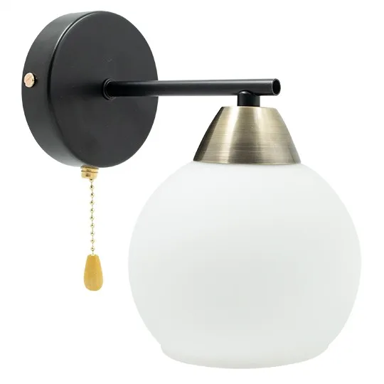 Zidna lampa Mitea M11090-1Z 1xE27 crna + zlatna + bela