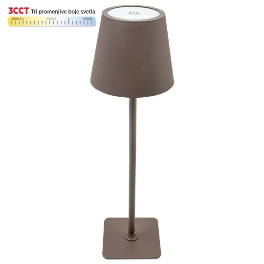 LED stona lampa Mitea M6002-BR, 2 W, 3000 K / 4000 K / 6000 K, braon