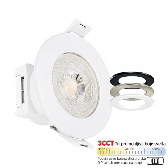 Ugradna LED svetiljka Mitea M206178-set 5,5 W 3CCT crna set