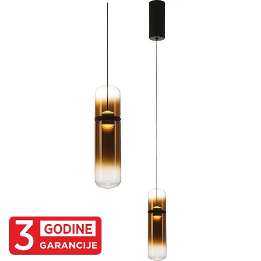 LED visilica Mitea MAP9504-1 6 W 3000 K crna + bakar