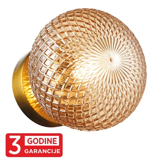 Zidna lampa Mitea MAW9526-1 1xG9 staro zlato + amber