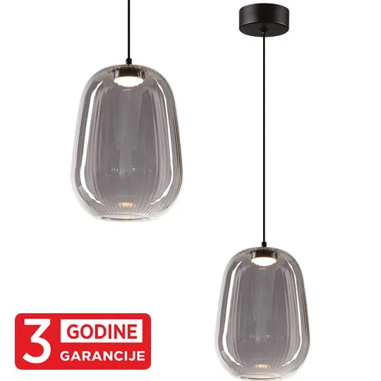 LED visilica Mitea MAP9461-1B 4 W 3000 K crna + smoky