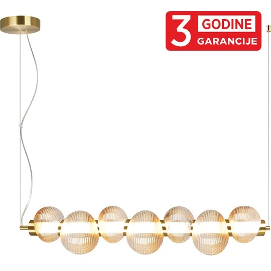 LED visilica Mitea MAP9401-7A 22 W 3000 K zlatna + amber