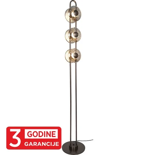 LED podna lampa Mitea ECLIPTICA MAP9451-6, 30 W, 3000 K, siva + smoky