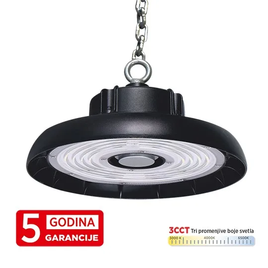 Industrijska LED UFO svetiljka Mitea M460100-C5-CCT 100 W 3CCT IP65 crna
