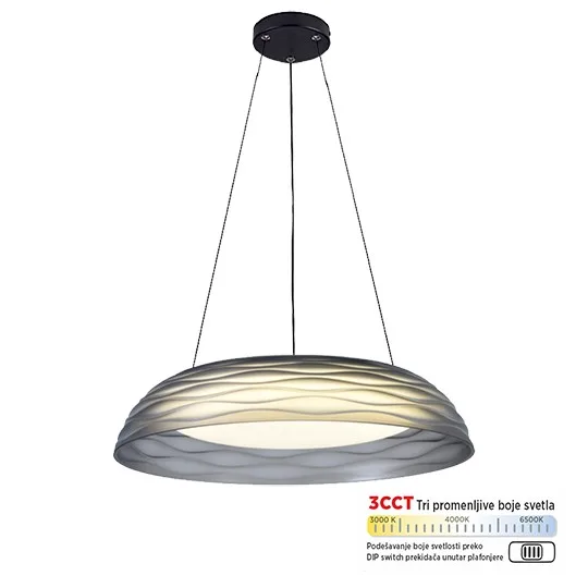 LED visilica Mitea M205537 28 W CCT bela