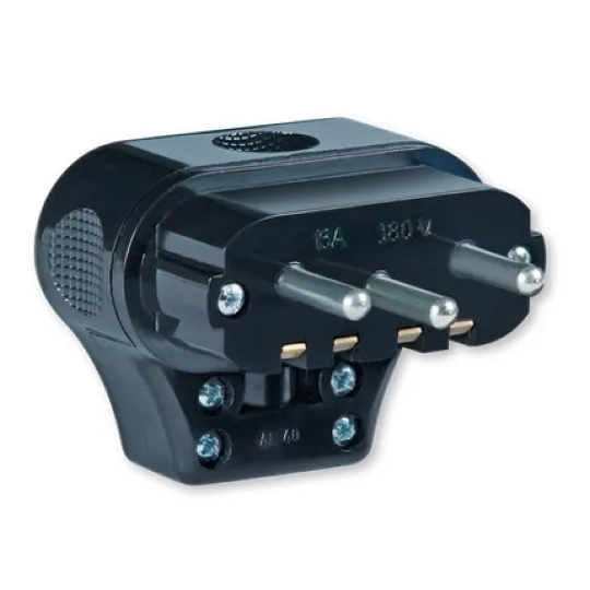 Tropolni utikač Aling L 16A 440V crni