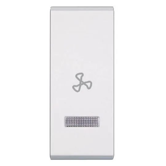Tipka za ventilator sa indikatorom Aling Conel MODE 1M 65425.0, bela