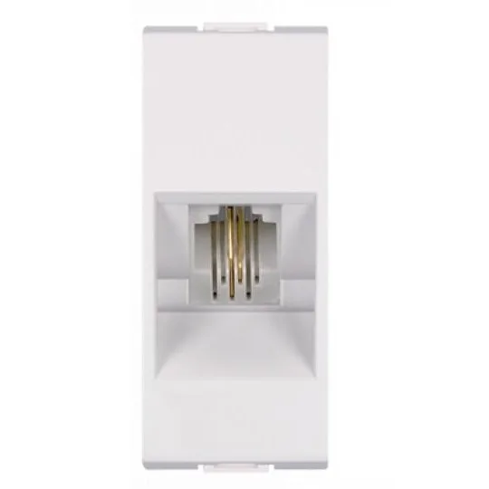 Telefonska priključnica Aling Conel 1M Mode bela RJ12 6/2