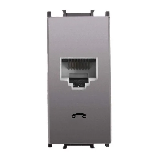 Telefonska priključnica PTT CAT3e Panasonic Thea Modular 1M WVTT1402-4AN, antracit siva
