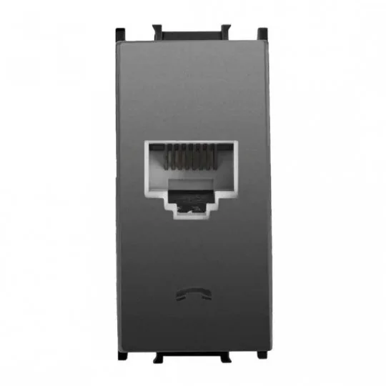 Telefonska priključnica PTT CAT3e Panasonic Thea Modular 1M WVTT1402-4DG, tamno siva