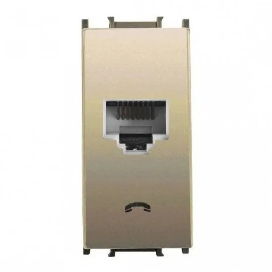 Telefonska priključnica PTT CAT3e Panasonic Thea Modular 1M WVTT1402-4DR, zlatna