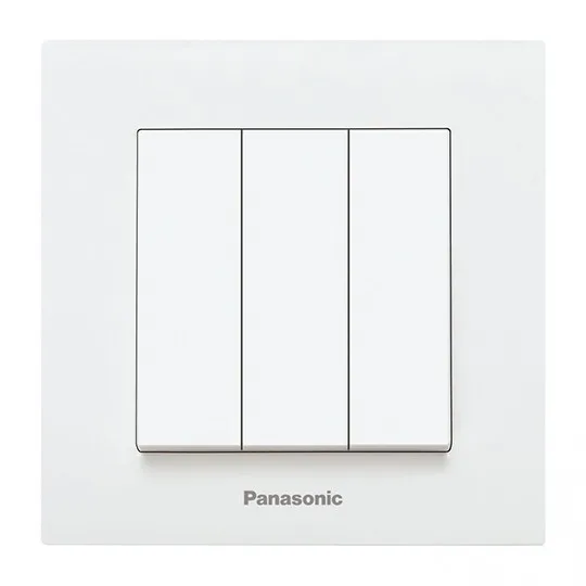 Trostruki prekidač Panasonic Karre Plus beli
