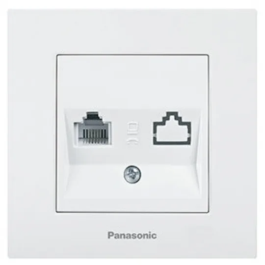 Telefonska priključnica CAT3 RJ11 1M Panasonic Karre Plus WKTC0402-2WH, bela