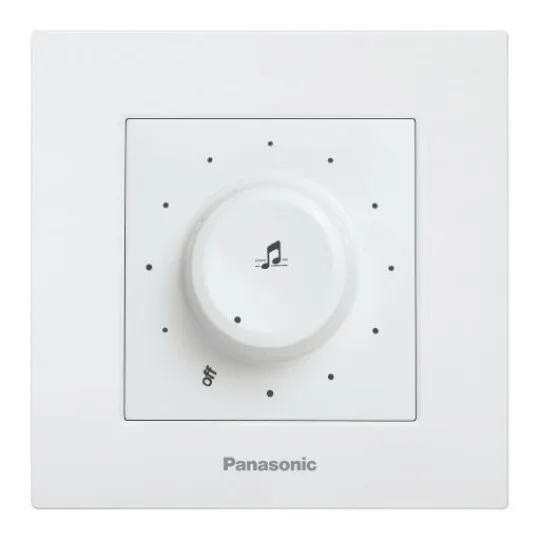 Prekidač za kontrolu zvuka Panasonic Karre Plus 250 V WKTC0561-2WH, beli