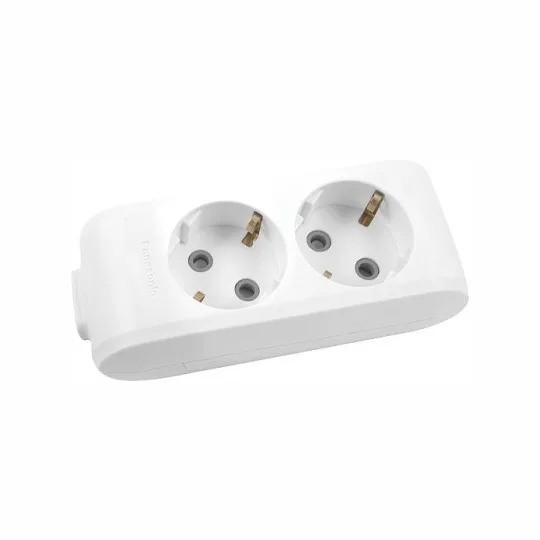Podsklop dvostruka prenosna priključnica Panasonic X-tendia 2M WLTB0420-2WH, bela