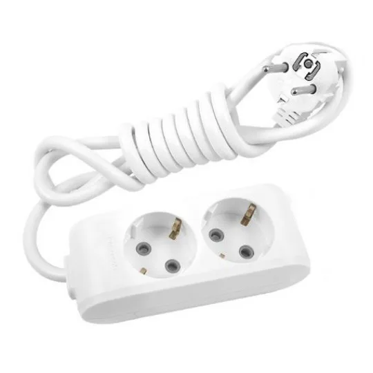 Dvostruka prenosna priključnica Panasonic X-tendia 2M 3x1,5 mm² 16 A 250 V 3 m WLTB0423-2WH, bela