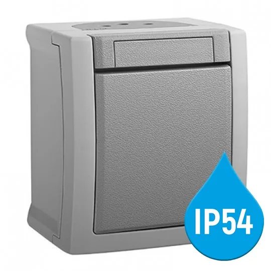 Jednopolni prekidač Panasonic Pacific sivi