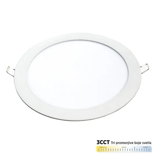 LED panel Mitea M18UO CCT 18W 3000~6500K beli ugradni okrugli